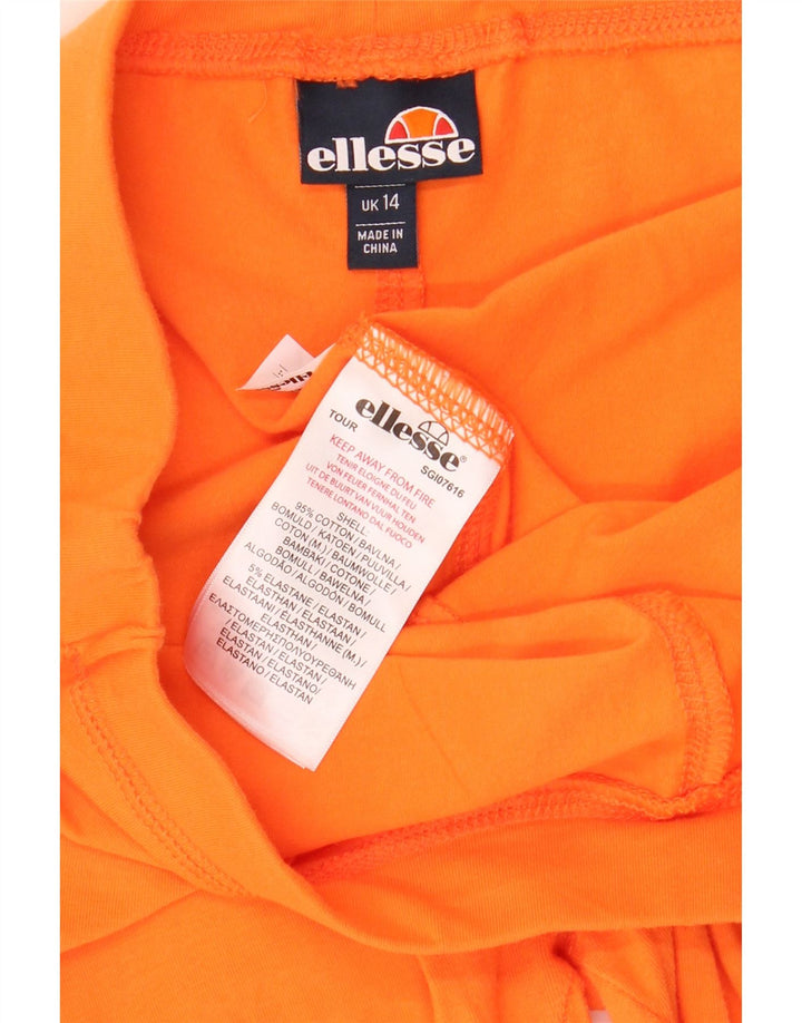Pantaloncini sportivi grafici da donna Ellesse UK 14 Cotone arancione medio