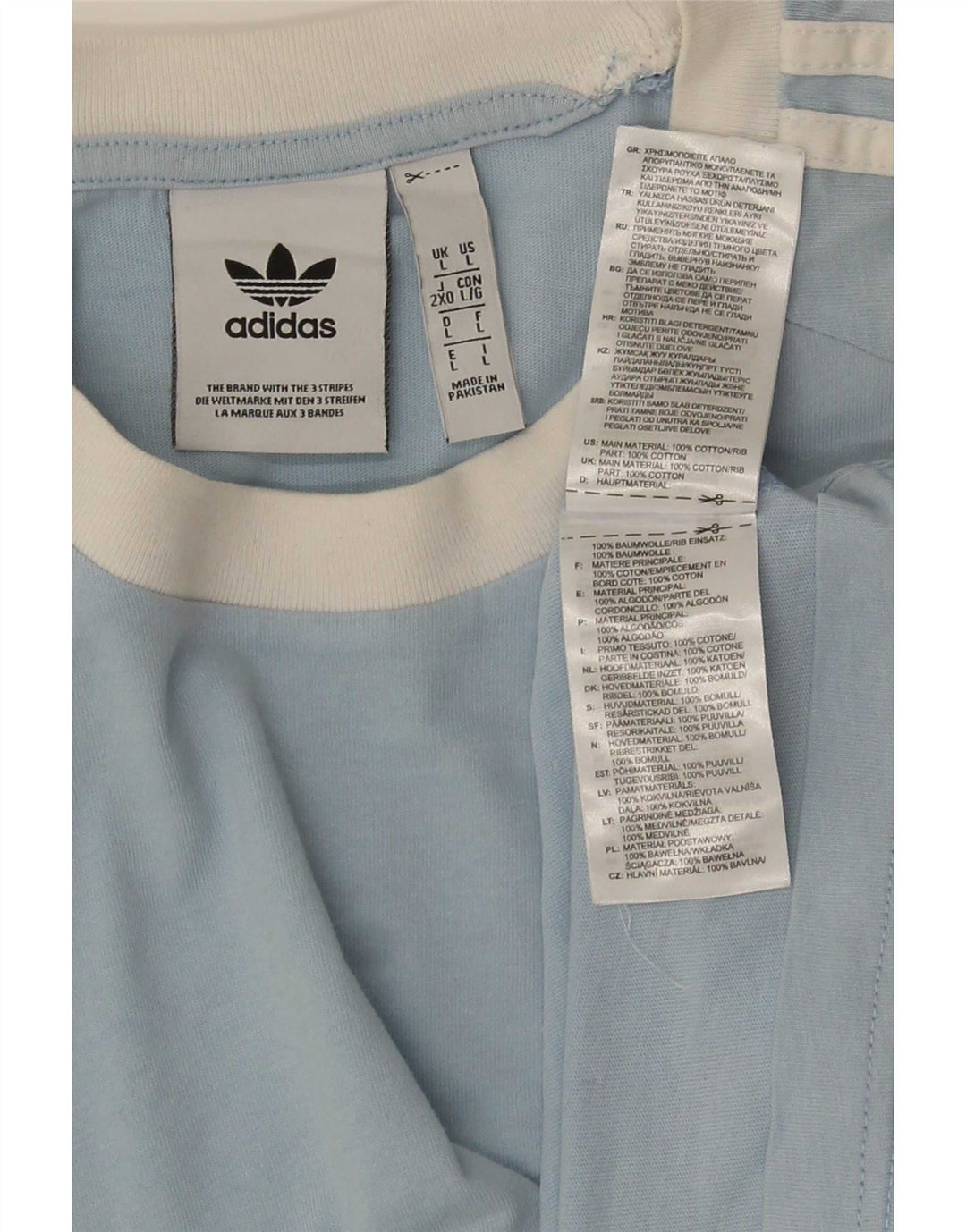 Maglietta Adidas da uomo Top Large in cotone blu