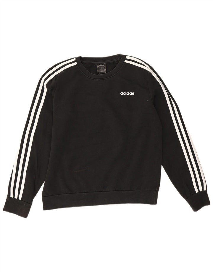 Felpa da donna Adidas Jumper UK 12/14 cotone nero medio