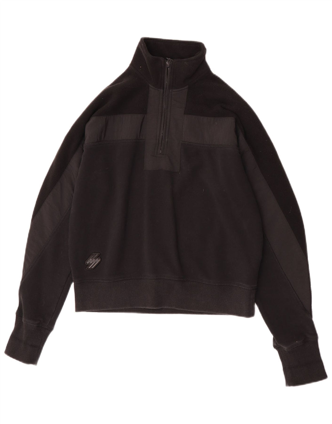 Felpa oversize da donna Superdry Jumper UK 10 Small Black Colourblock