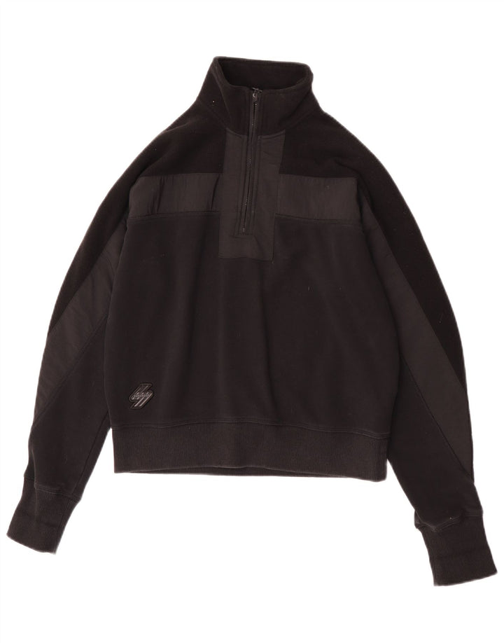 Felpa oversize da donna Superdry Jumper UK 10 Small Black Colourblock