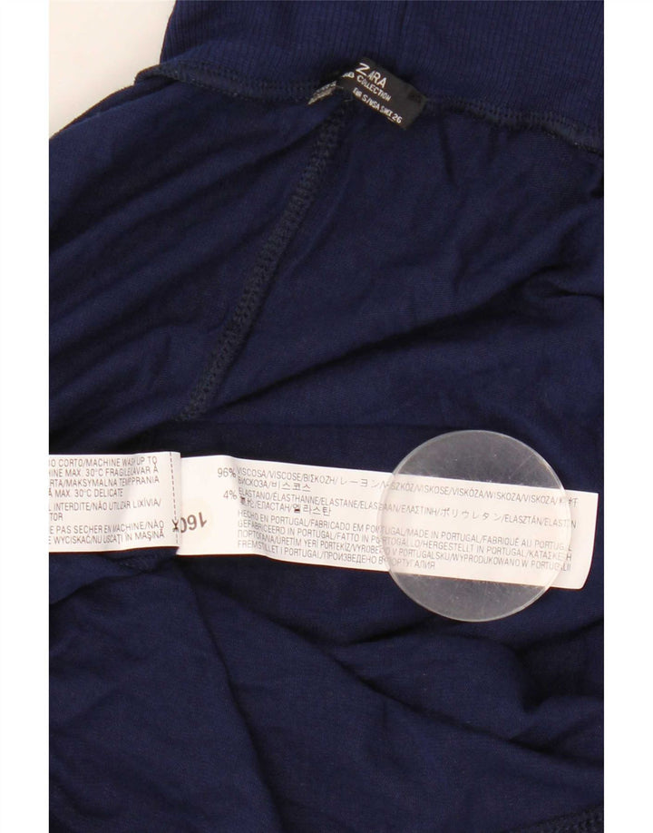 Maglione maglione oversize con collo alto da donna Zara UK 10 piccolo blu navy