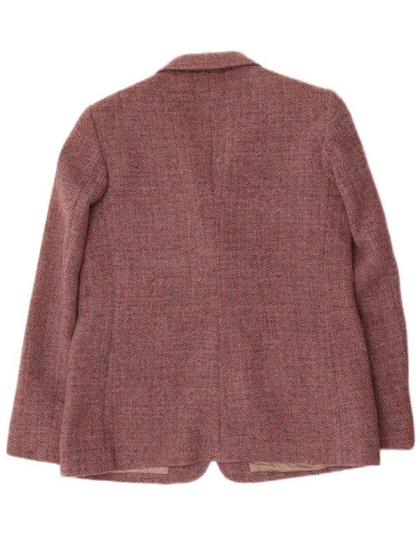 Giacca blazer in tweed Harris da donna Orvis UK 12 media rossa a spina di pesce