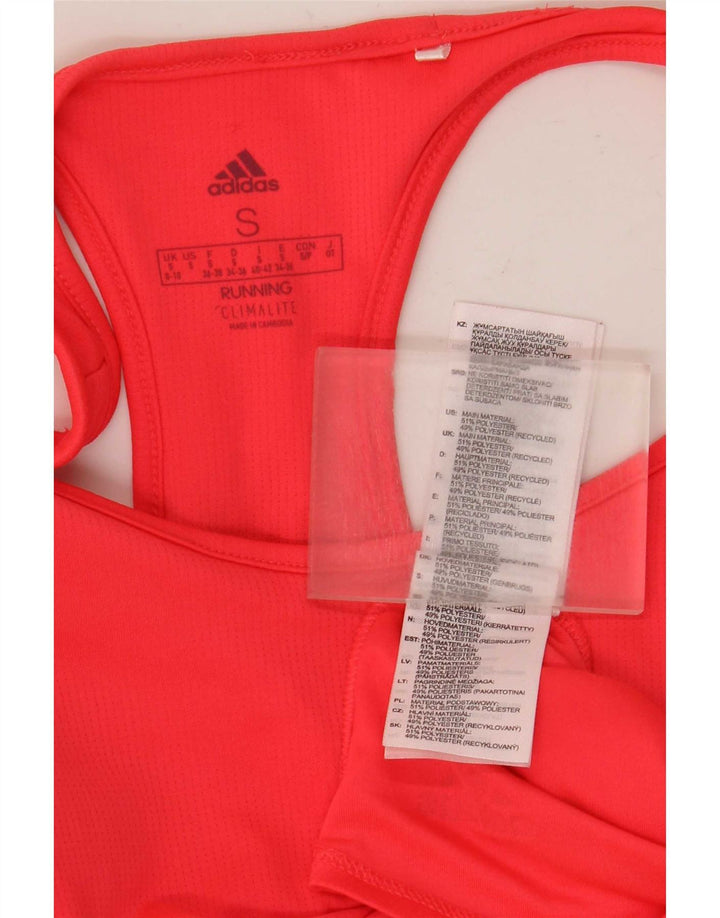Canotta Adidas Climalite da donna UK 8/10 piccola poliestere rosso