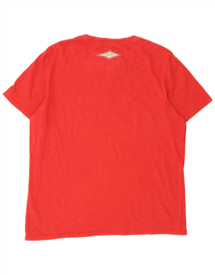 T-shirt grafica da uomo Fat Face Top 2XL cotone rosso