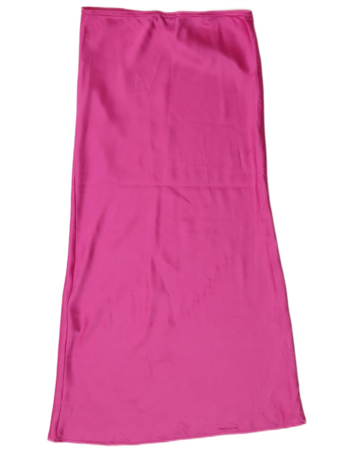 TOPSHOP Womens Midi Skirt UK 12 Medium W36 Pink Polyester