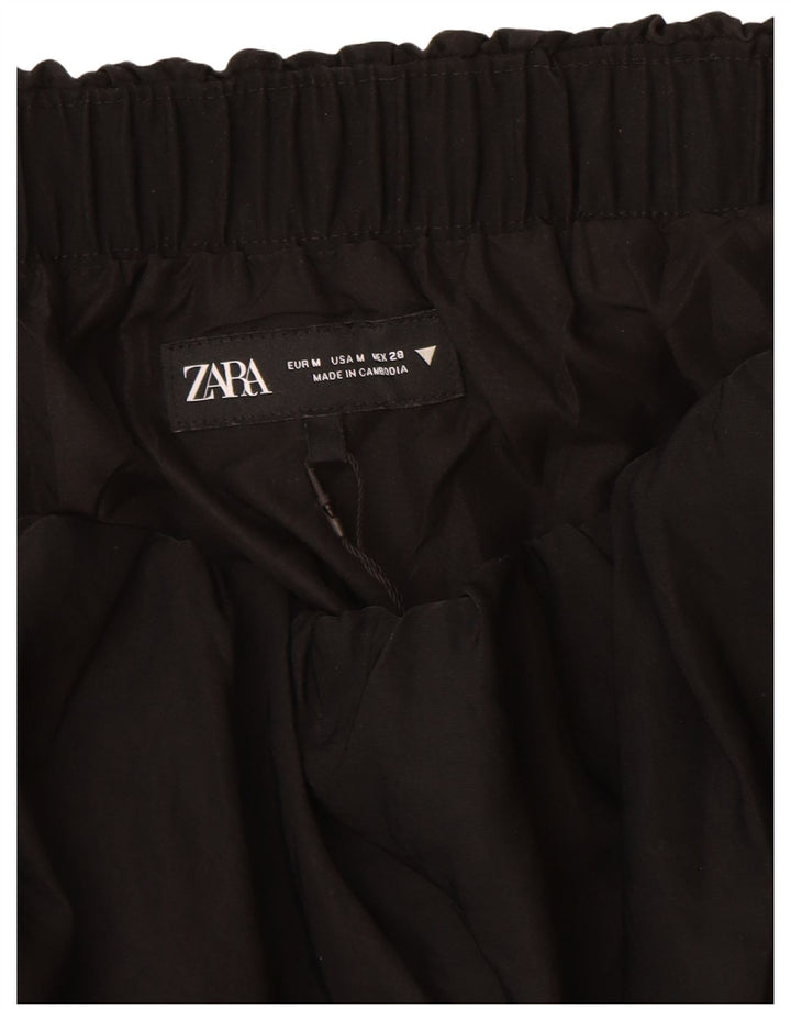 Gonna mini a palloncino da donna Zara UK 14 media nera in poliammide