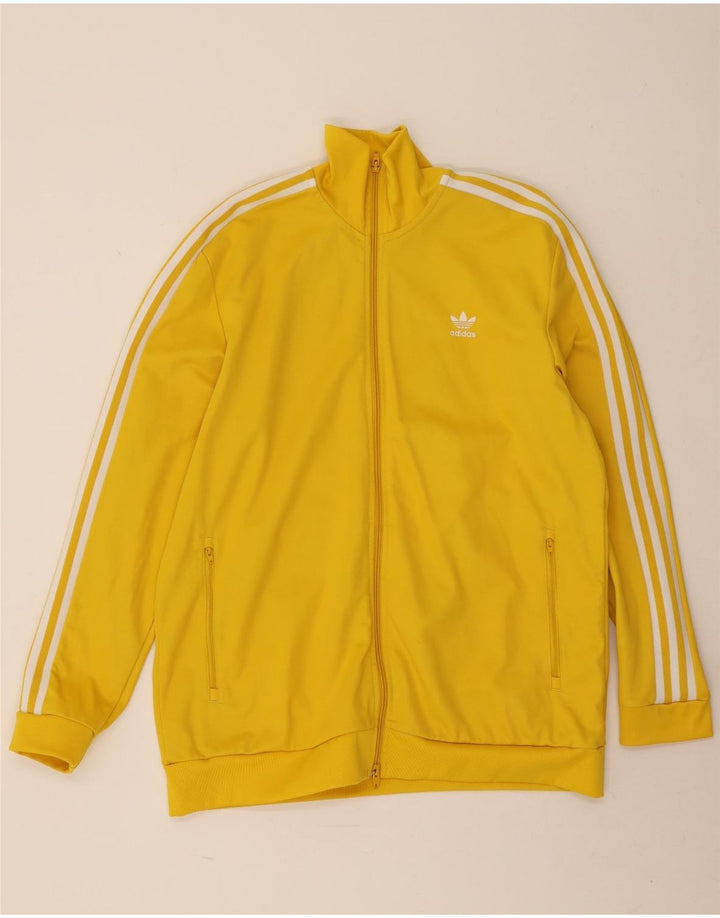 Giacca da ginnastica da uomo Adidas XL in cotone giallo