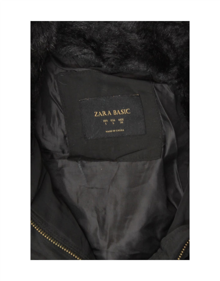 Giacca imbottita da donna Zara UK 14 grande nera