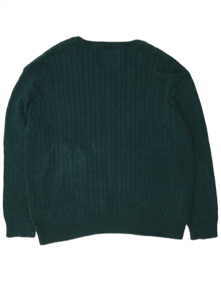 Maglione da uomo con scollo a V Superdry XL verde acrilico