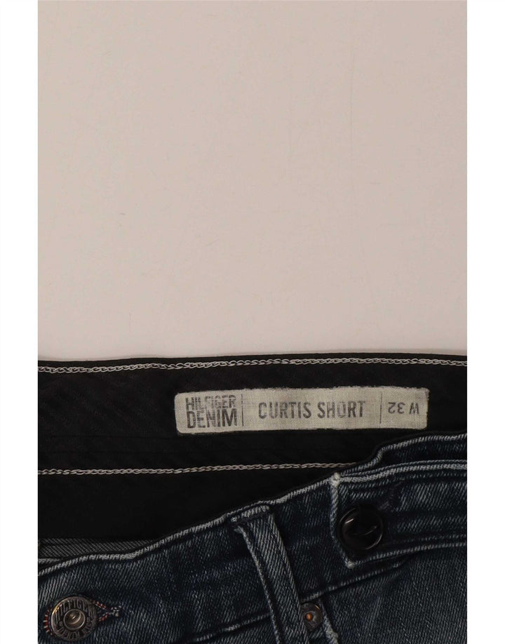 Pantaloncini di jeans invecchiati Curtis da uomo Tommy Hilfiger W32 blu medio