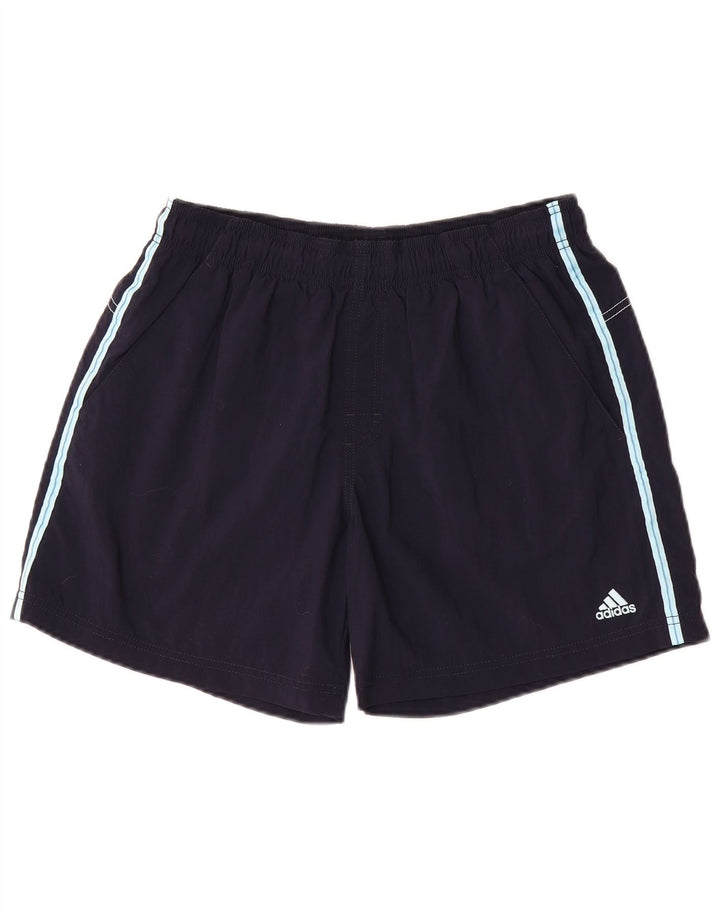 Pantaloncini da bagno da uomo Adidas medi blu navy in poliestere