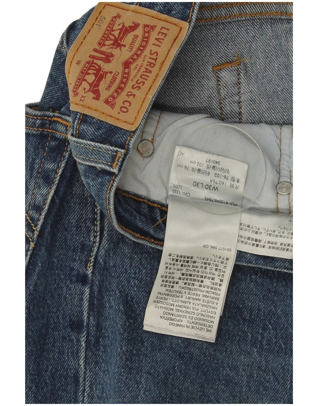 Levi's Uomo 501 Jeans dritti W30 L30 Cotone Blu