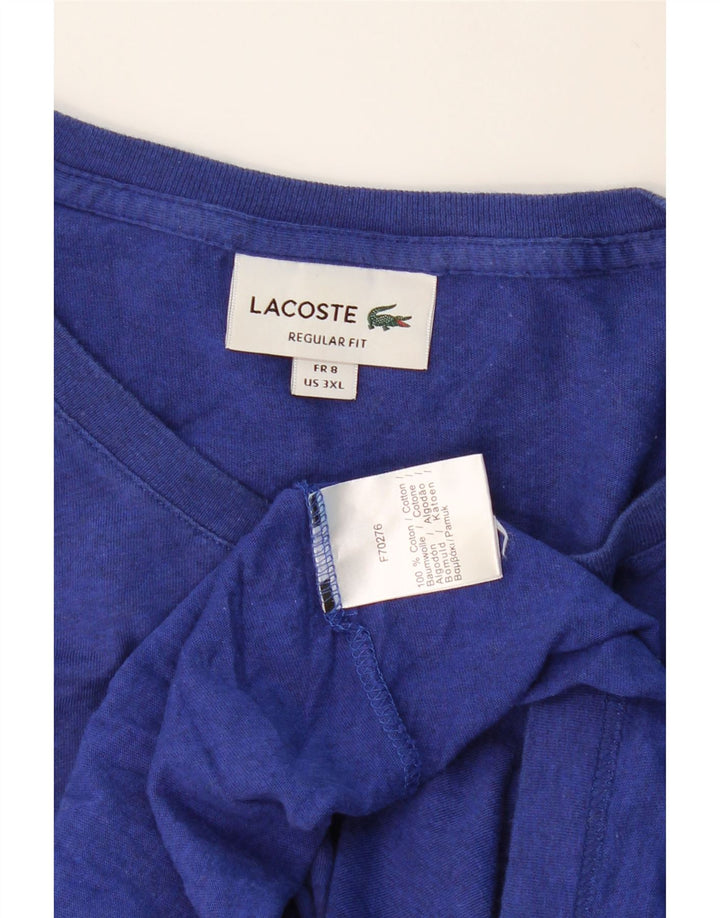 T-shirt LACOSTE vestibilità regolare da uomo taglia 8 3XL cotone blu
