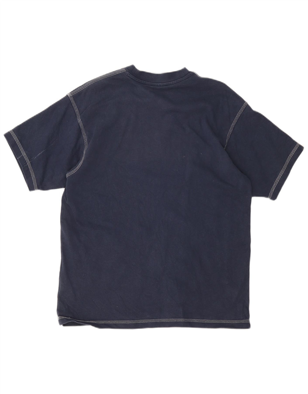 T-shirt da uomo Adidas Top media in cotone blu navy
