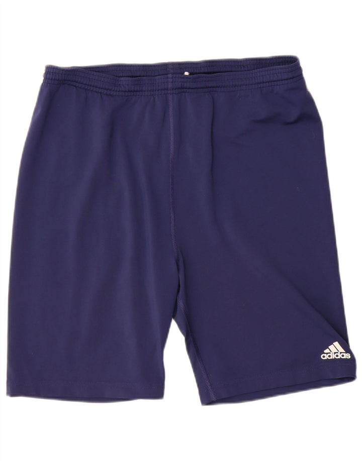 Pantaloncini sportivi da uomo Adidas 2XL poliestere blu navy