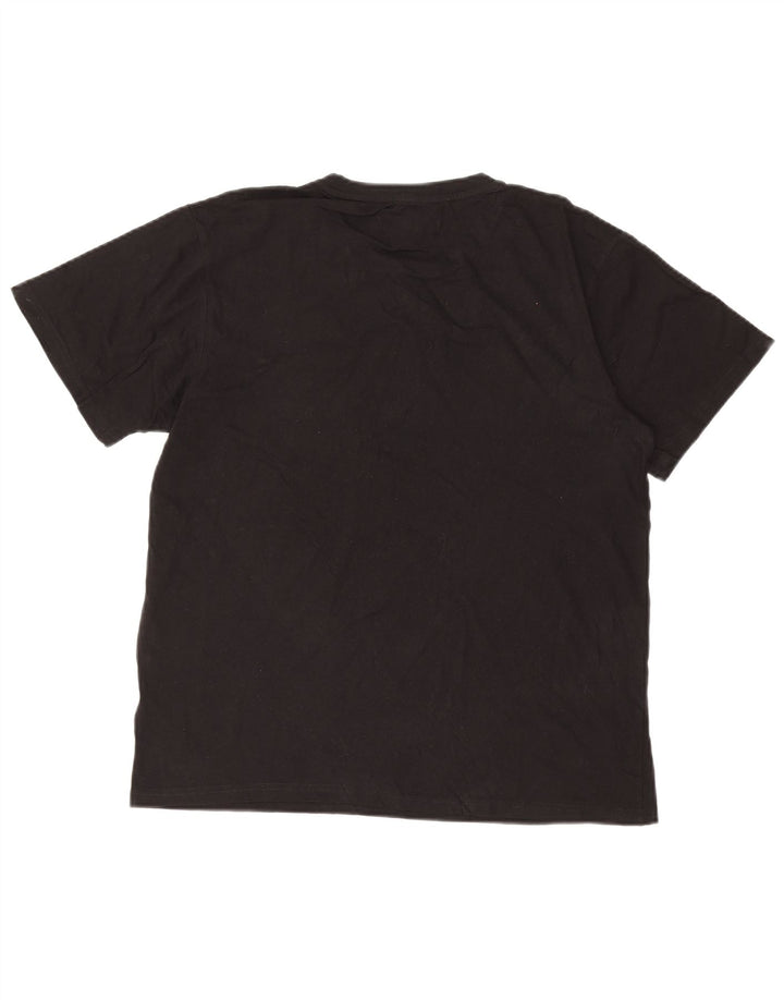 DKNY Mens Graphic T-Shirt Top Medium Black Cotton