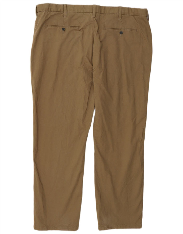 Pantaloni chino vestibilità regolare da uomo Marks & Spencer W42 L29 cotone marrone