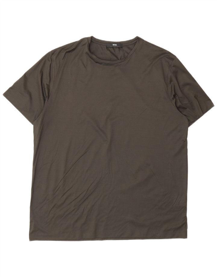 T-shirt da uomo Hugo Boss Top 2XL cotone kaki
