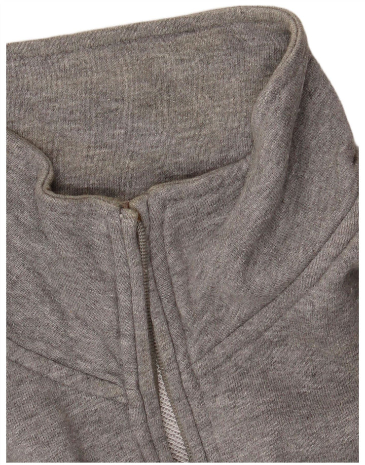 Felpa Fila da uomo con zip e collo, maglione, colore grigio medio