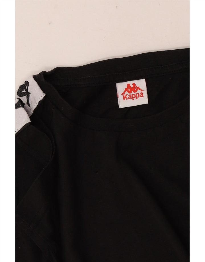 T-shirt grafica da uomo Kappa Top Small nera color block