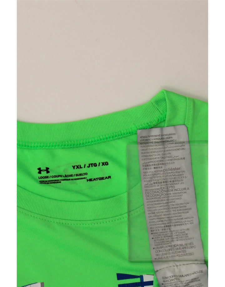 Maglietta grafica per ragazzi UNDER ARMOUR Heat Gear 13-14 anni XL Verde