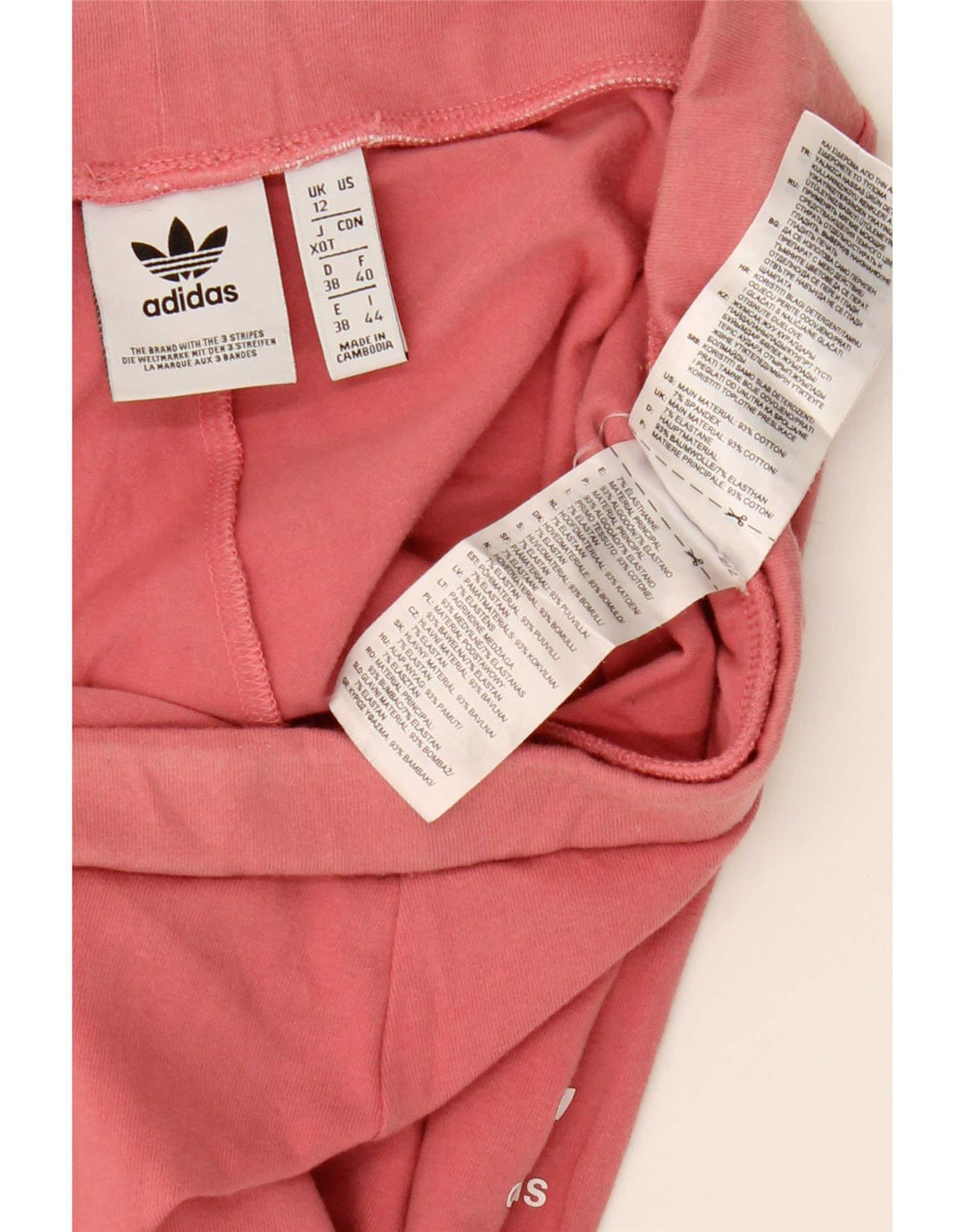Leggings Adidas da donna UK 12 cotone rosa medio