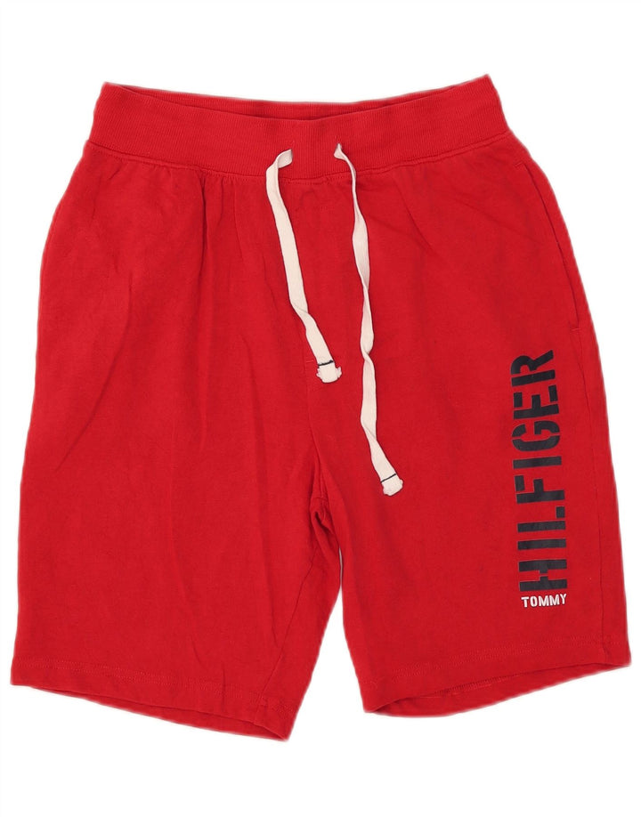 Pantaloncini sportivi grafici da uomo Tommy Hilfiger piccoli in cotone rosso