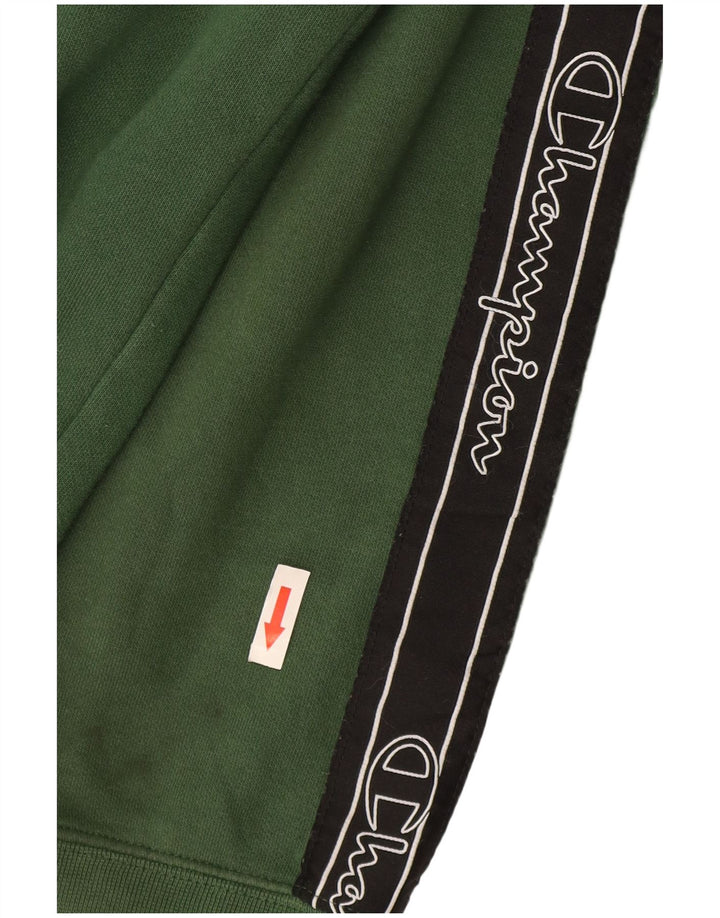 Felpa grafica da uomo Champion, maglione, cotone verde medio