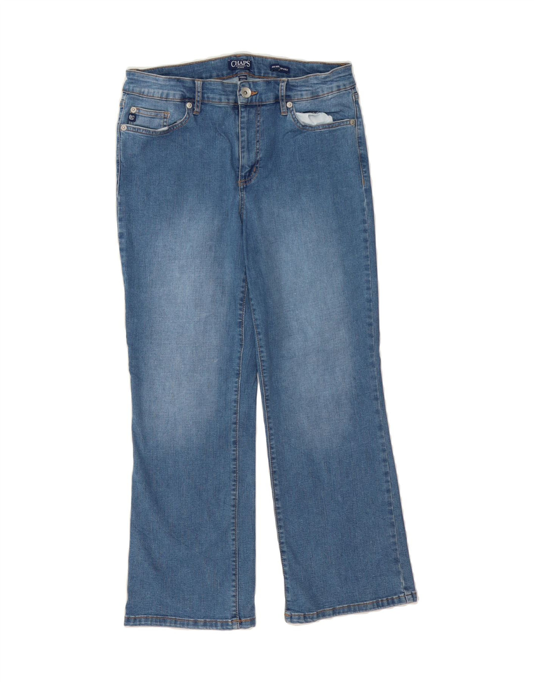 CHAPS Womens Kick Mid Rise Bootcut Jeans US 12 Large W31 L26 Blue Cotton Vintage Chaps and Second-Hand Chaps from Messina Hembry 