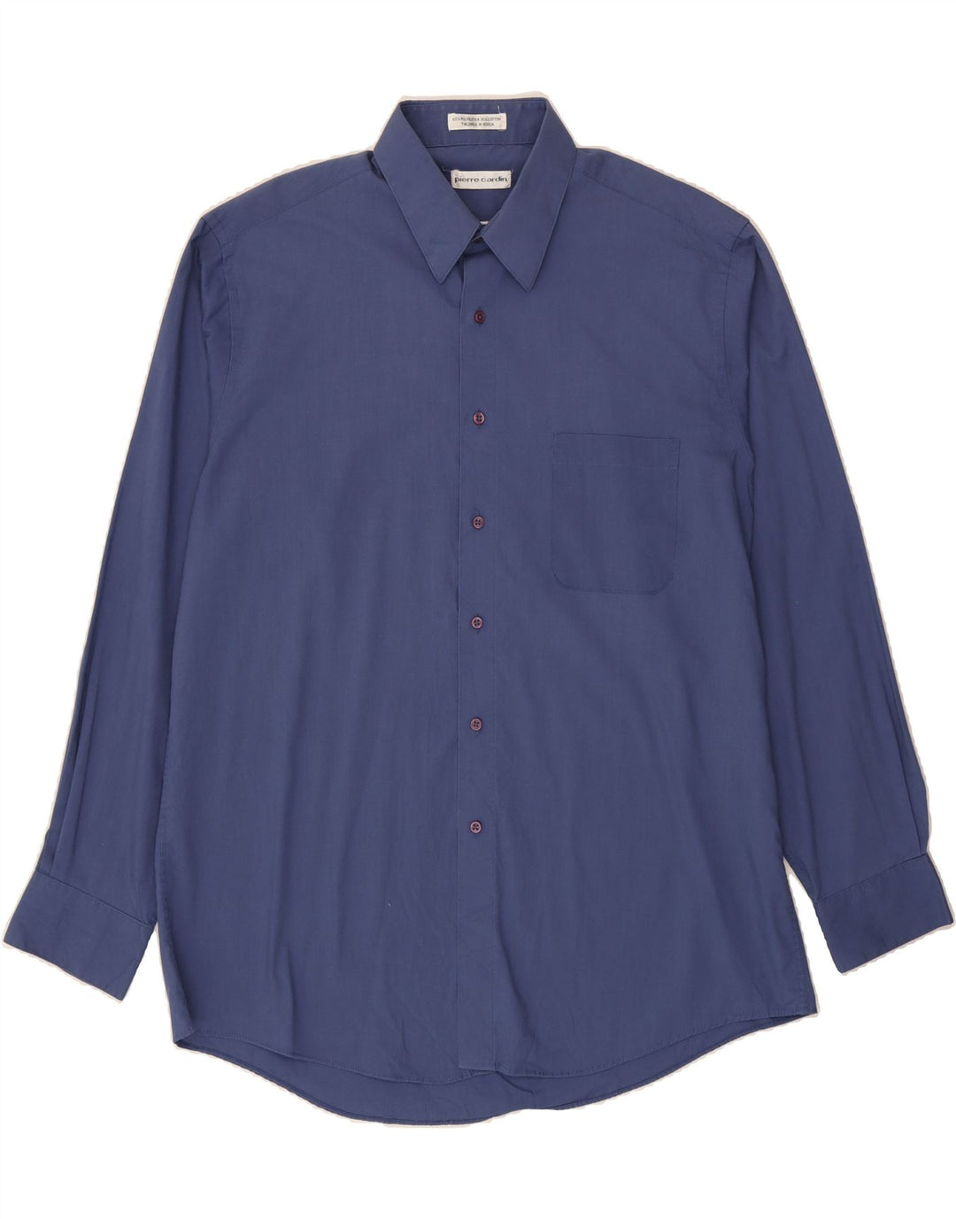 PIERRE CARDIN Mens Shirt Size 16 1/2 Large Blue Polyester Vintage Pierre Cardin and Second-Hand Pierre Cardin from Messina Hembry 