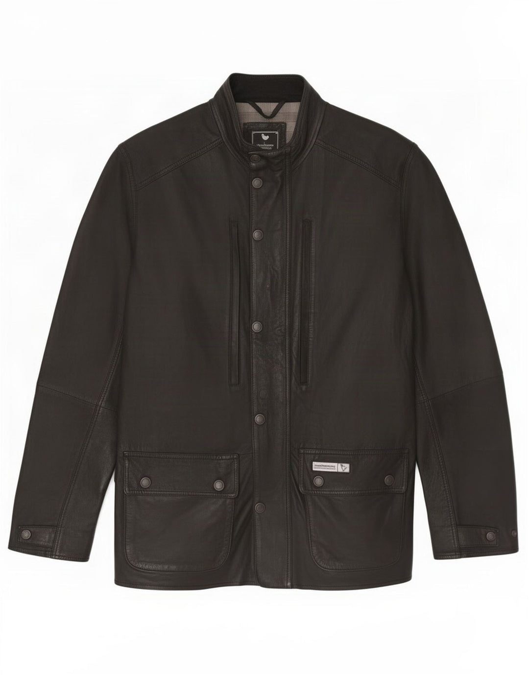 Giacca in pelle da uomo John Partridge UK 38 media nera