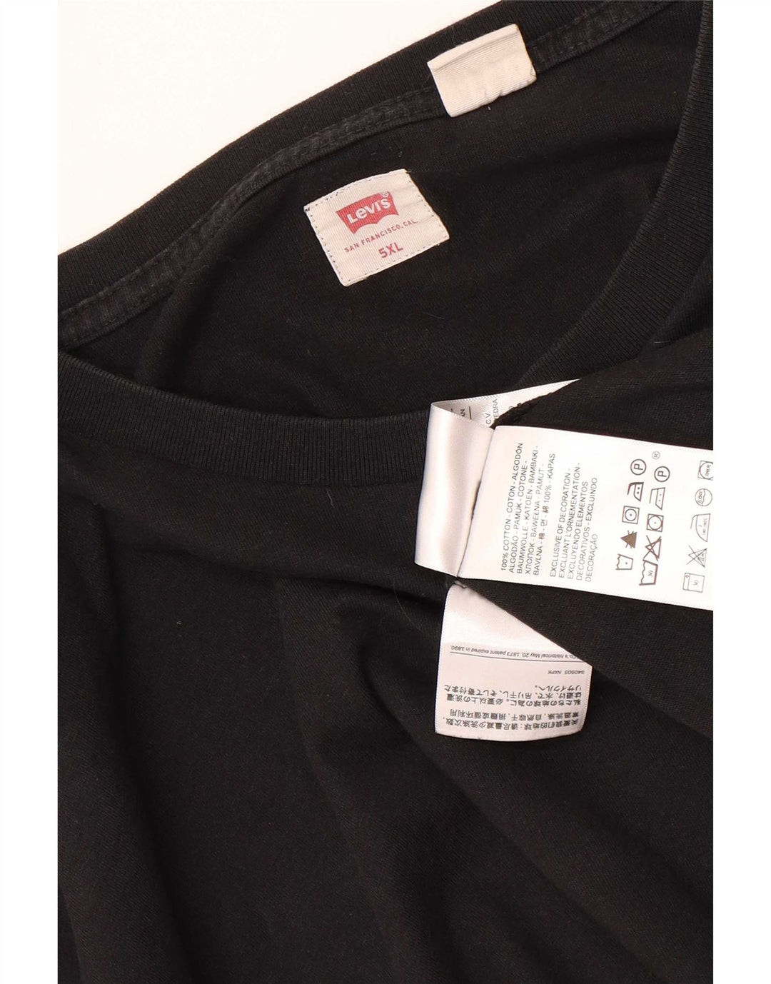 T-shirt da uomo Levi's Top 5XL cotone nero
