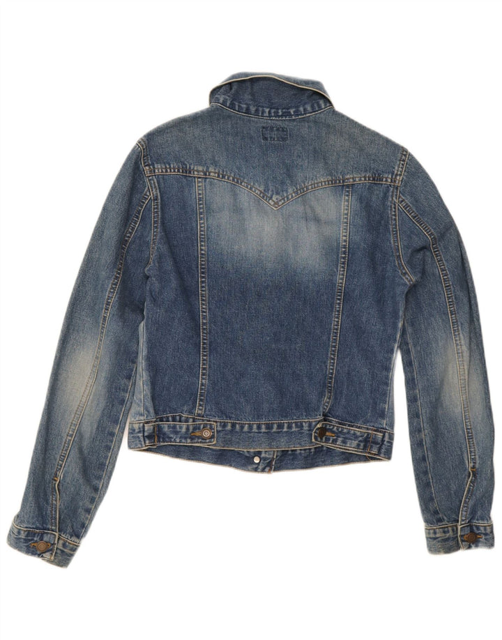 Giacca in denim corto da donna Oasis UK 12 Cotone blu medio