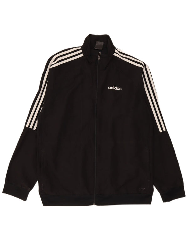 Giacca da allenamento Adidas Climalite da uomo, grande, in poliestere nero