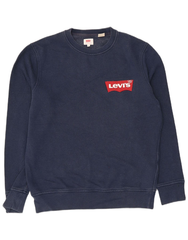 Levi's Felpa grafica da uomo in cotone medio blu navy