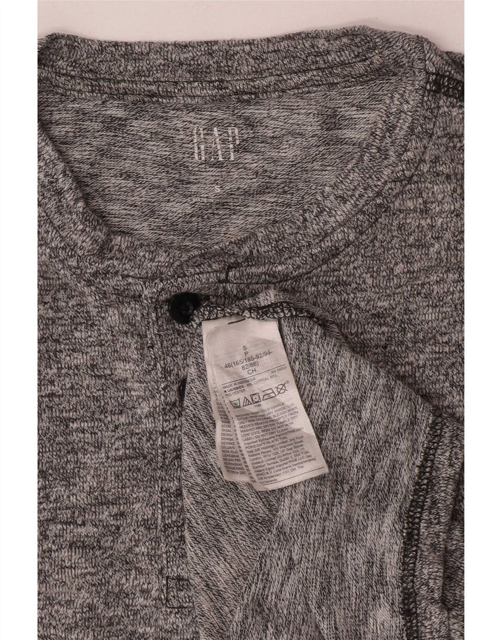 Gap Top da uomo a maniche lunghe in cotone puntinato grigio piccolo
