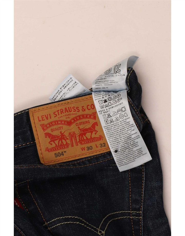 Levi's Uomo 504 Jeans dritti W30 L32 Cotone Blu