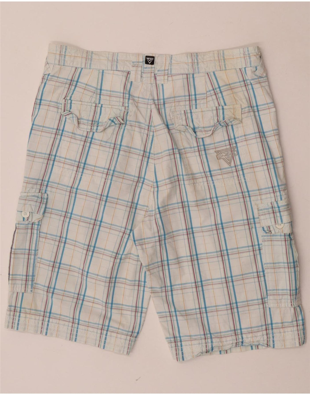 Pantaloncini cargo da uomo O'Neill W34 cotone a quadri blu grandi