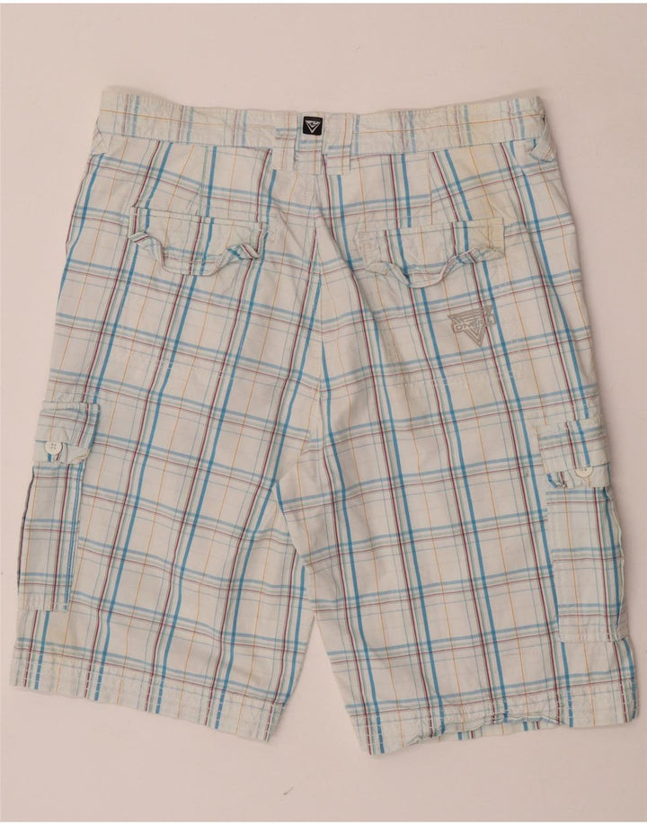 Pantaloncini cargo da uomo O'Neill W34 cotone a quadri blu grandi