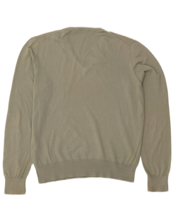 PRINGLE Maglione da donna con scollo a V UK 14 Medio Cachi Argyle/Diamante