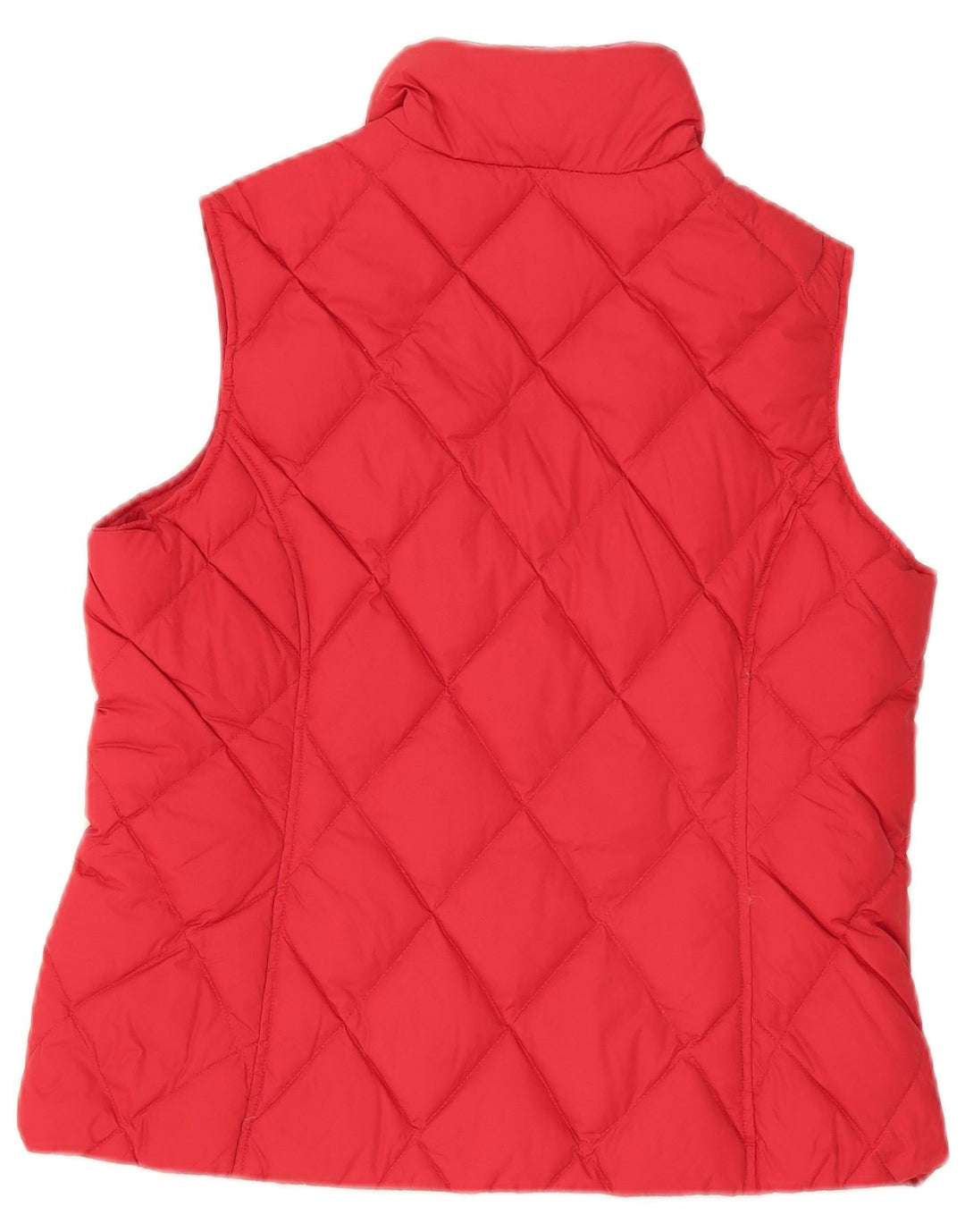 Gilet imbottito oversize da donna Lands End UK 10 piccolo nylon rosso