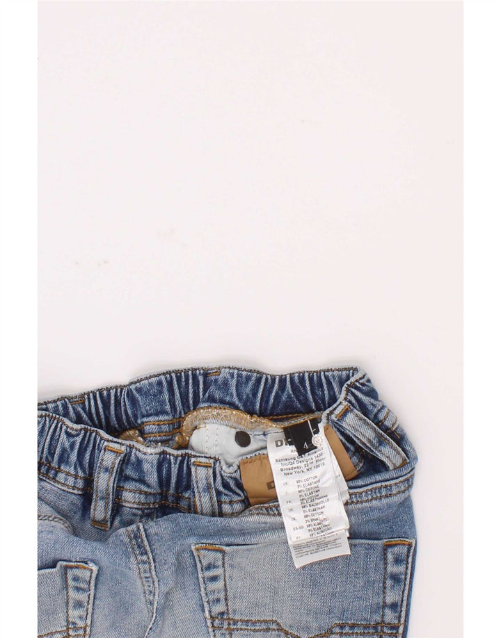 Pantaloncini di jeans invecchiati Diesel da bambino 3-4 anni W20 in cotone blu
