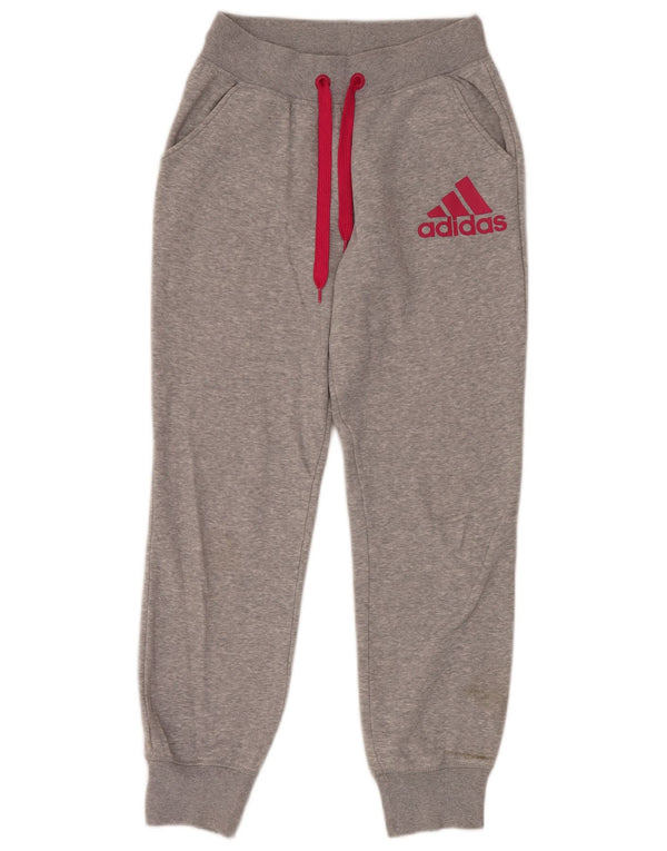 Pantaloni da tuta con grafica Adidas da donna Pantaloni da jogging UK 4/6 XS Cotone grigio