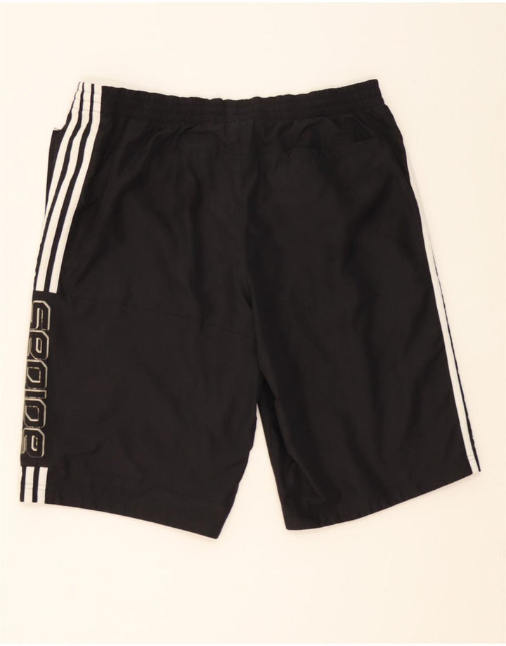 ADIDAS Mens Graphic Sport Shorts Large  Black Polyester Vintage Adidas and Second-Hand Adidas from Messina Hembry 