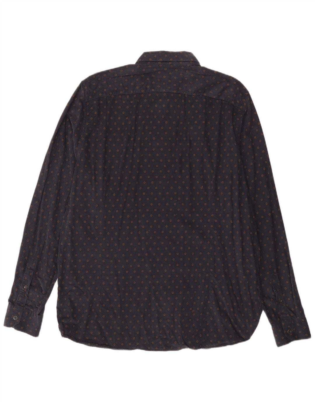 TED BAKER Camicia da uomo in velluto a coste taglia 6 2XL Cotone floreale blu navy