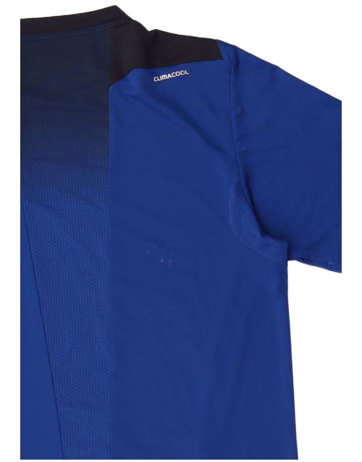 T-shirt ADIDAS da uomo Climacool Top grande in poliestere color block blu
