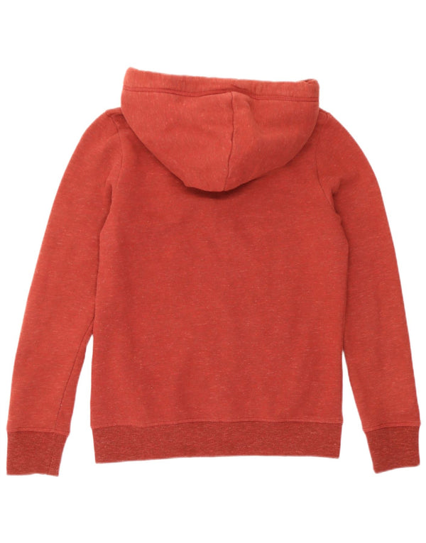 Maglione con cappuccio e zip da donna Superdry UK 10 piccolo cotone marrone