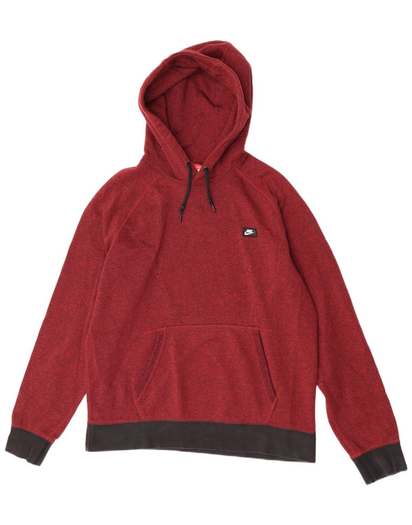 Felpa con cappuccio da uomo Nike Large in cotone color block marrone