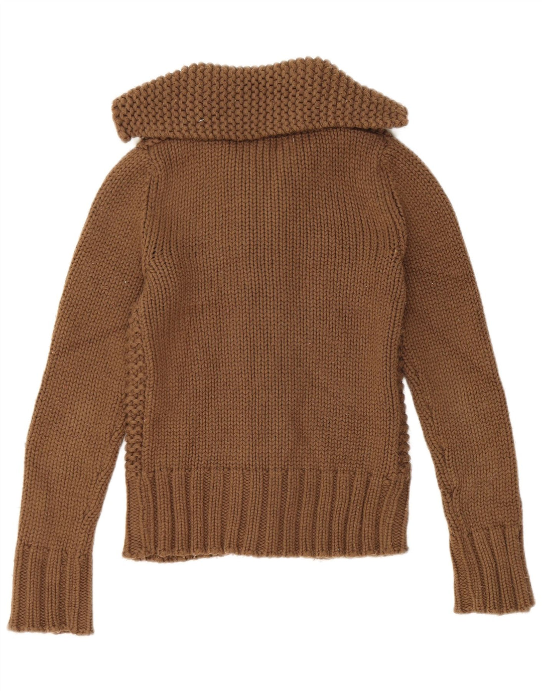 Maglione cardigan con cappuccio da donna Zara UK 12 Marrone medio
